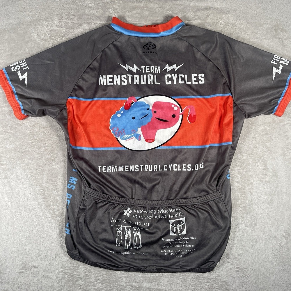 Primal Cycling Jersey Shirt Mens XXL Team Menstrual Cycles MS Research Full Zip